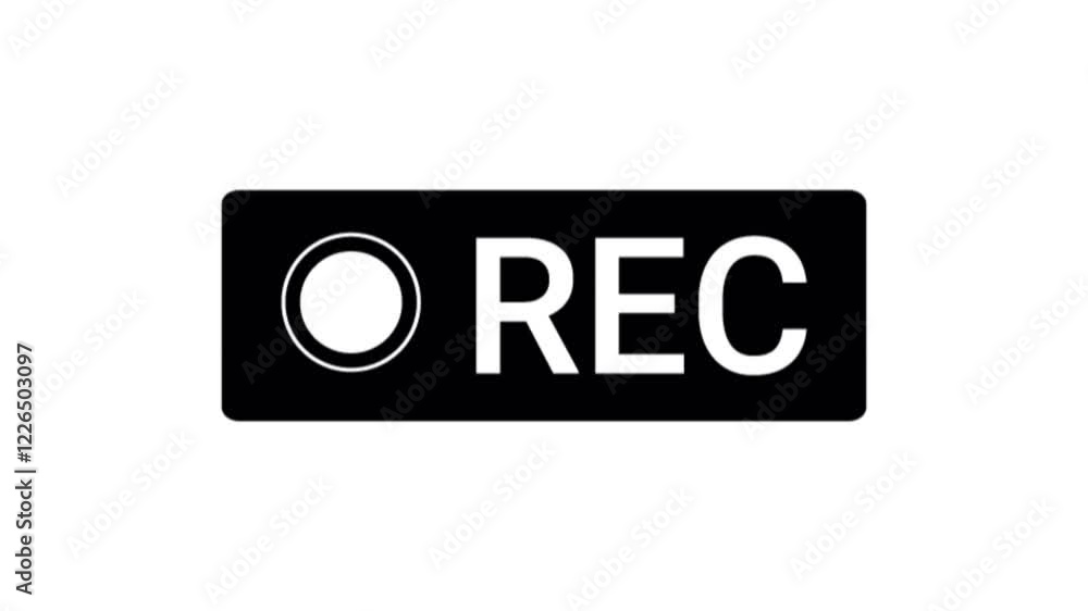 Recording Icon Animation | Isolated on White Background | HD Vector Recording Icon Animation | Isolated on White Background | HD Vector