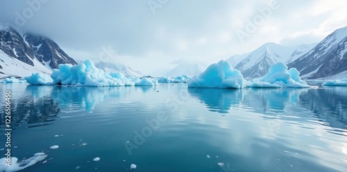 Wallpaper Mural Stunning icebergs in the Fjallsarlon glacier lagoon, landscape, calving, winter Torontodigital.ca