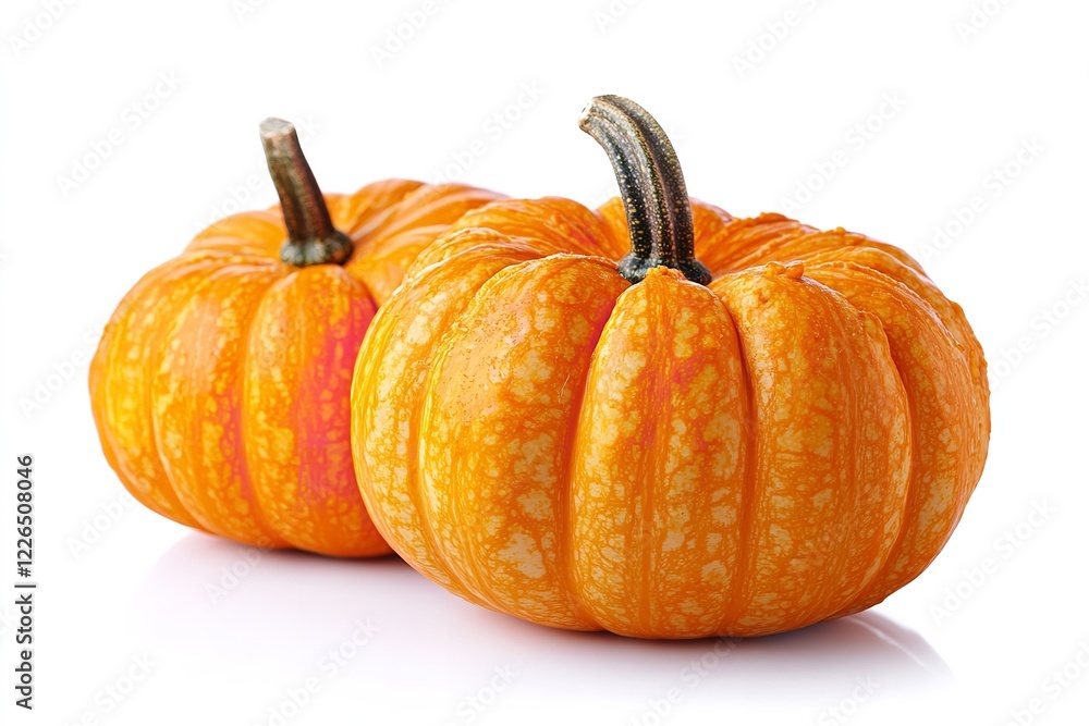 Obraz premium Isolated vegetable pumpkin on a white backdrop. Generative Ai