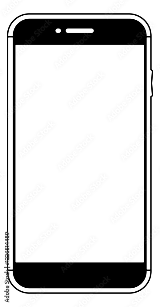 black silhouette of smartphone or phone without background black silhouette of smartphone or phone without background