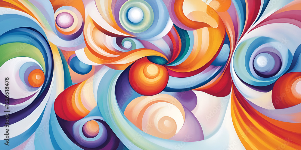 Abstract Symphony of Color: A mesmerizing abstract painting explodes with vibrant hues and swirling forms, creating a captivating interplay of light and shadow. Abstract Symphony of Color: A mesmerizing abstract painting explodes with vibrant hues and swirling forms, creating a captivating interplay of light and shadow.