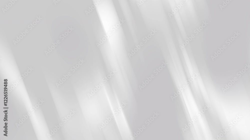 Abstract white corporate background with diagonal white light streaks. Suitable for tech presentations, abstract designs, digital concepts, and futuristic themes. Seamless looping animation

