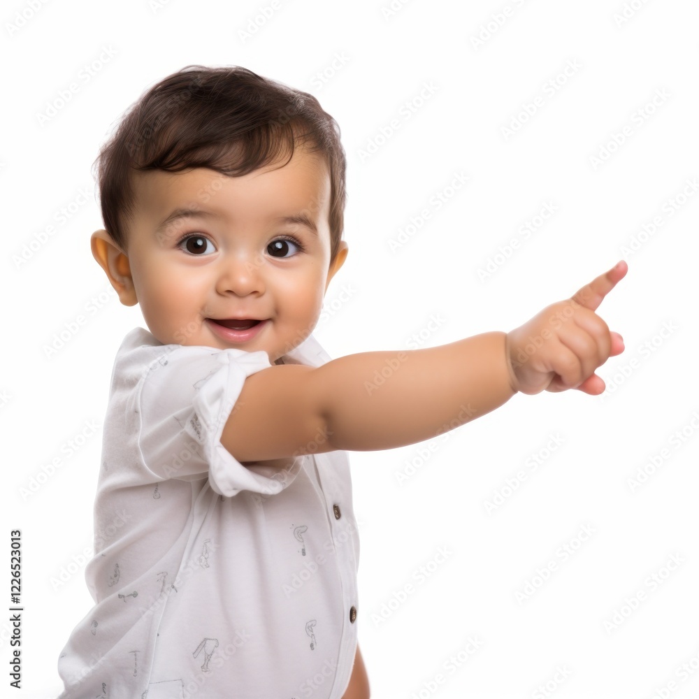 Funny baby with exaggerated facial expression and gesture Funny baby with exaggerated facial expression and gesture