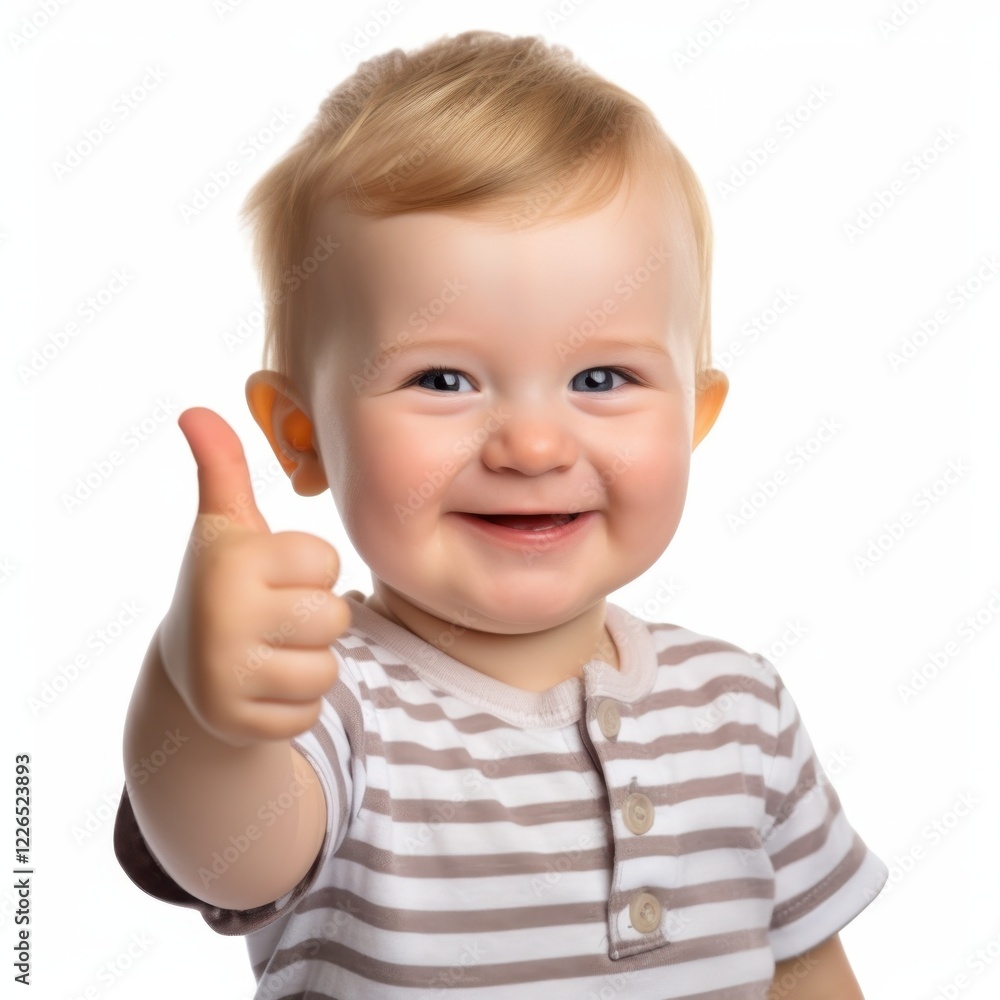 Funny baby with exaggerated facial expression and gesture Funny baby with exaggerated facial expression and gesture