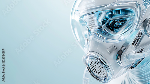 Protective mask usage in hazardous environments workplace photography indoor close-up safety awareness photo