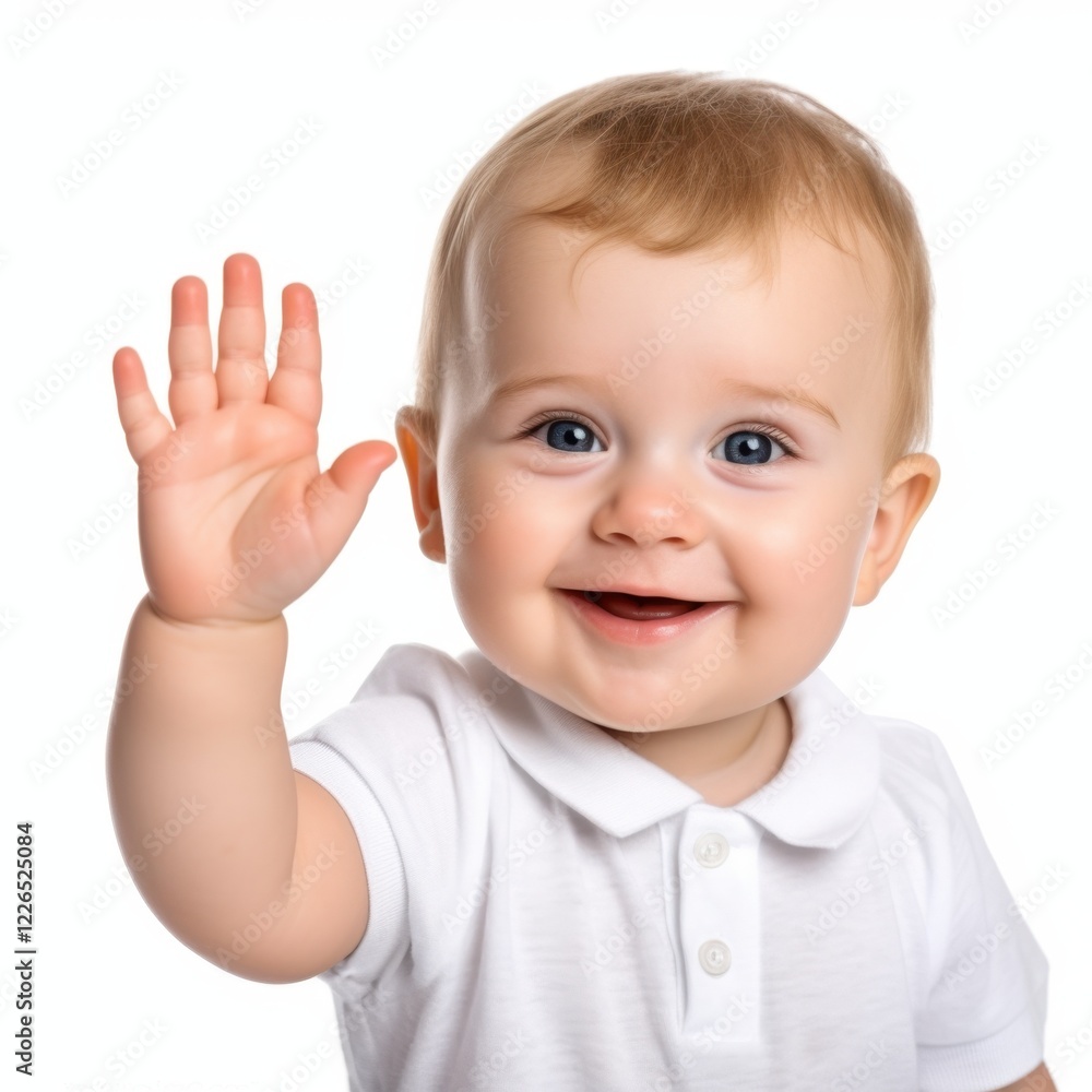 Funny baby with exaggerated facial expression and gesture Funny baby with exaggerated facial expression and gesture