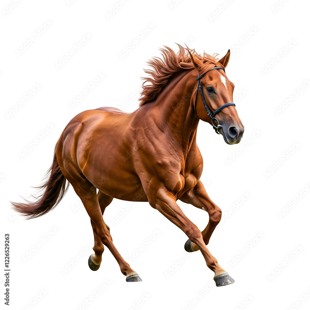Obraz premium Horse race or wild mustang running, good for poster, banner, flyer and sticker. PNG file