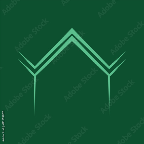 simple line house agency logo