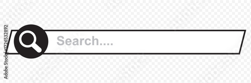 Print  Search bar web page internet browser button, search box template isolated, various shape search bar . 1176