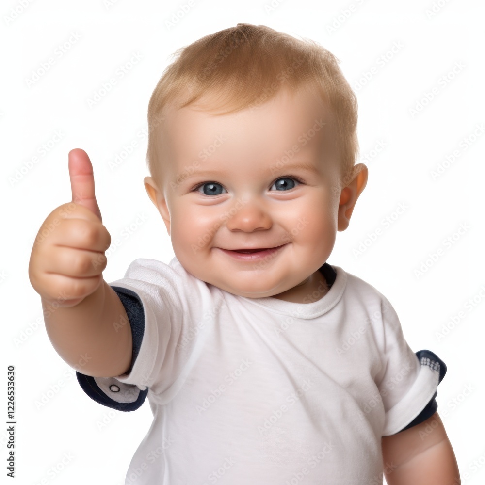 Funny baby with exaggerated facial expression and gesture Funny baby with exaggerated facial expression and gesture