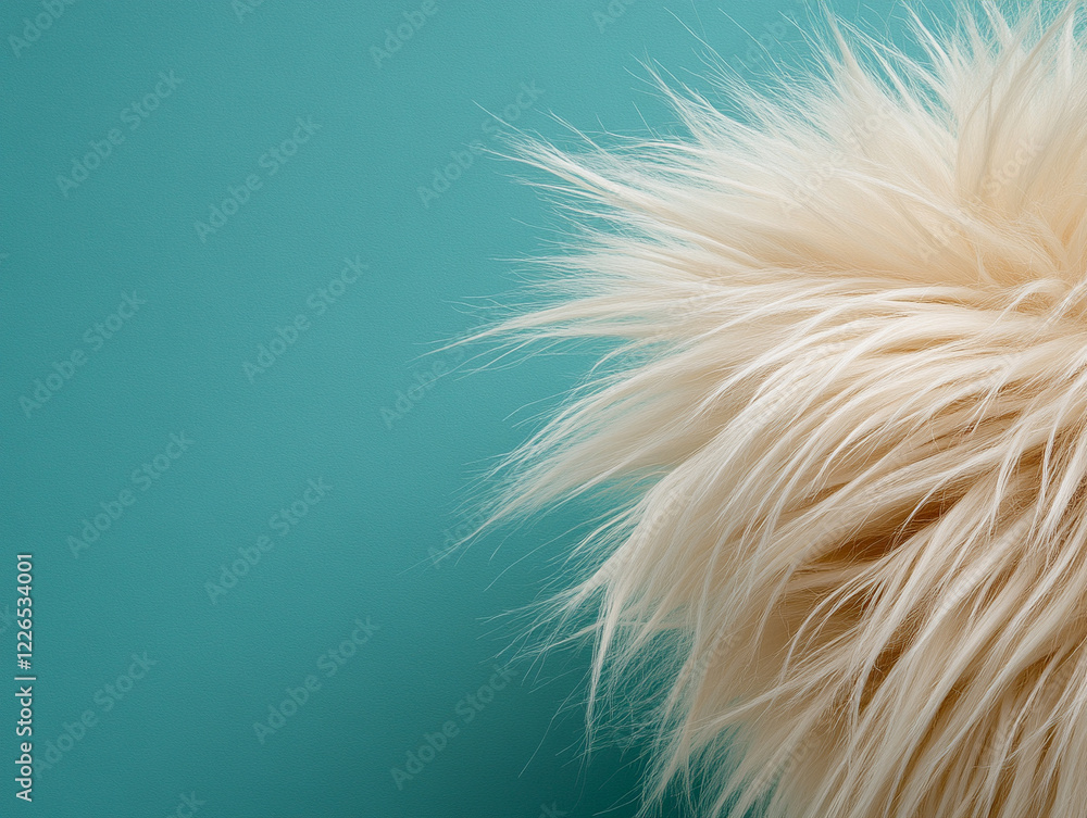 Quirky hairstyle against a bright background Quirky hairstyle against a bright background