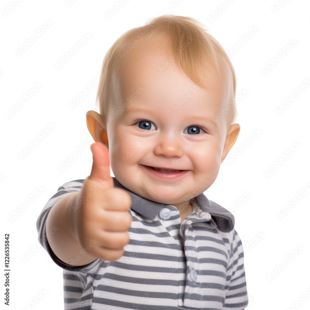 Funny baby with exaggerated facial expression and gesture Funny baby with exaggerated facial expression and gesture
