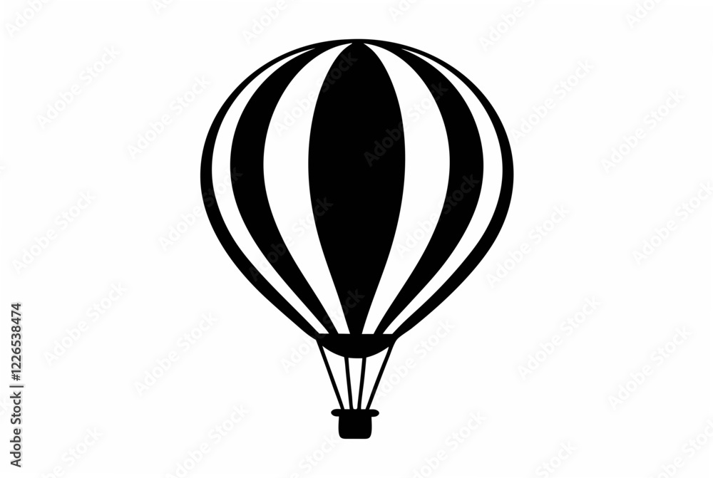 Fototapeta premium air balloon silhouette vector illustration