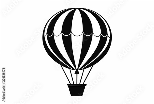 air balloon  silhouette vector illustration