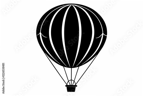 air balloon  silhouette vector illustration