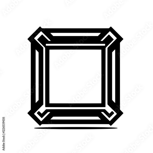 Geometric Frame:  A minimalist, bold, and clean geometric frame with a simple, yet stylish design. Its angular lines create a sense of modern sophistication, perfect for showcasing artwork.