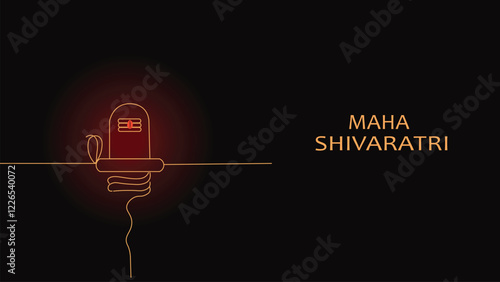 Maha Shivaratri - Neon Shivling Design