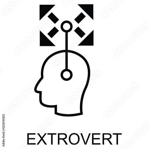 Extrovert Icon. Vector Icon Design