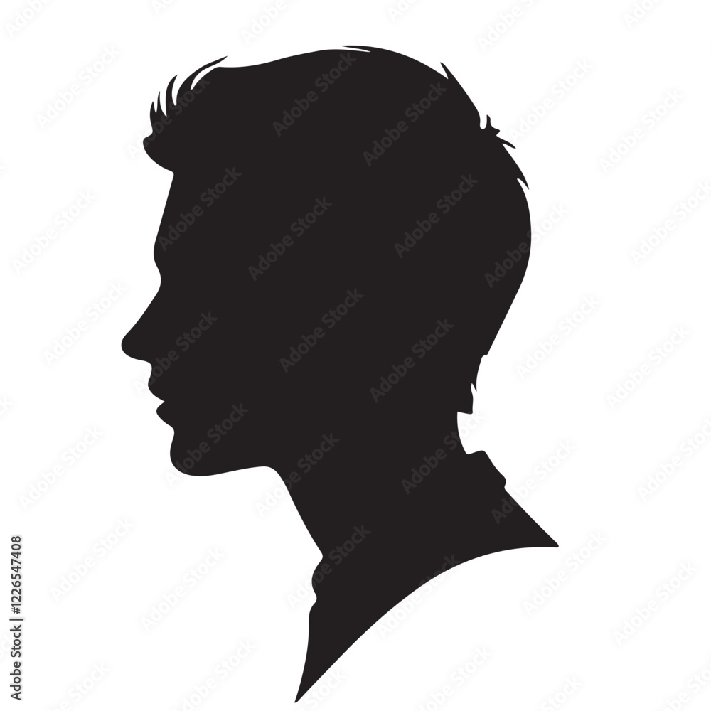 silhouette of a man with a smile, silhouette of a woman, silhouette of a man silhouette of a man with a smile, silhouette of a woman, silhouette of a man