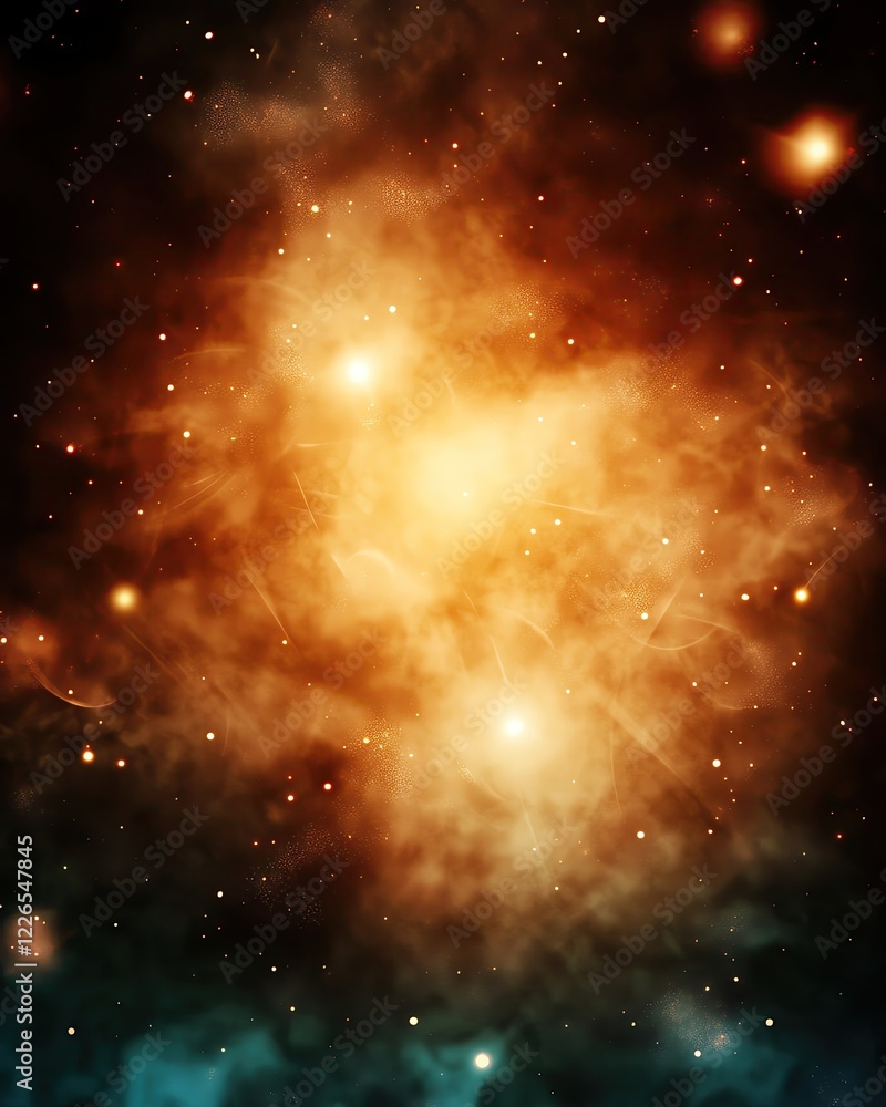 Colorful cosmic nebula in deep space background. Colorful cosmic nebula in deep space background.