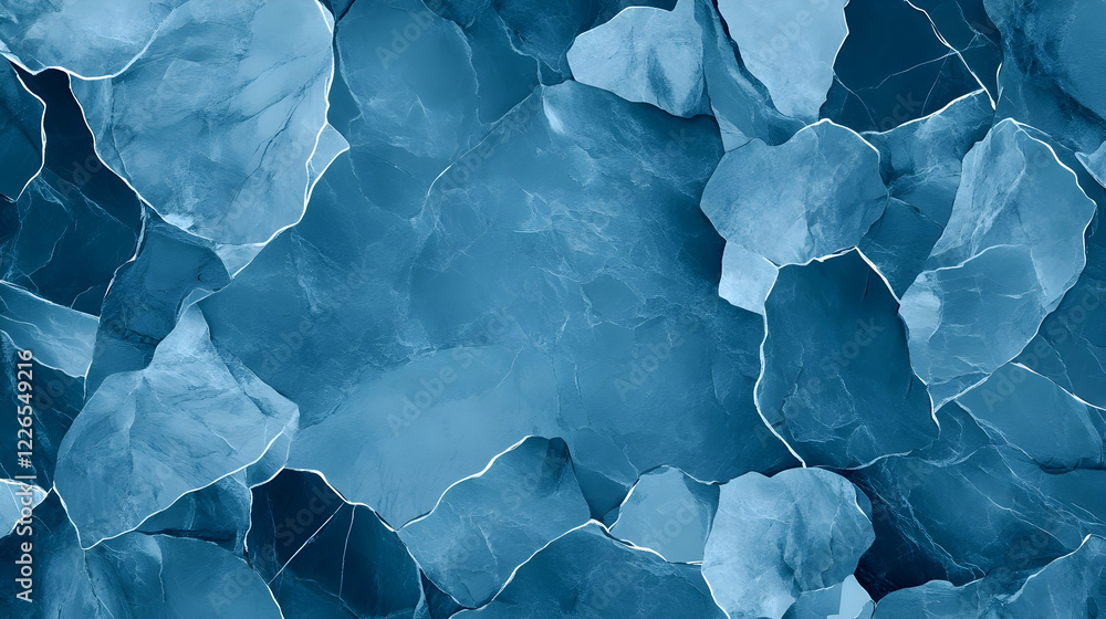 Fototapeta premium Abstract blue marble texture background for design