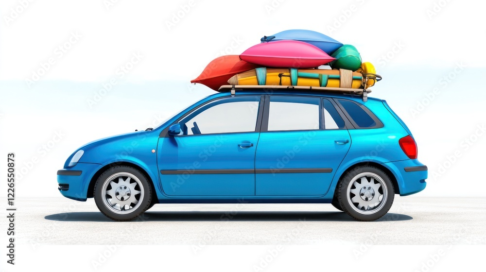 Fototapeta premium Convenient eco-friendly car rentals for short trips, errands, or family outings