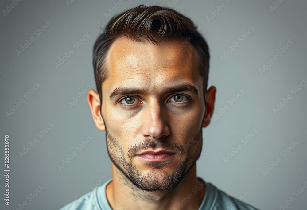 Fototapeta premium Male portrait with neutral background