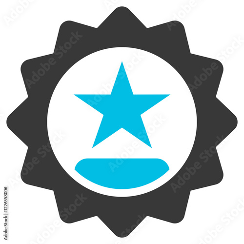 Quality Glyph Blue Grey Icon