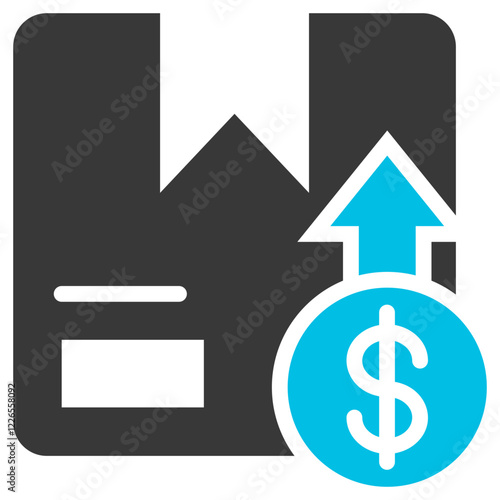 Marketability Glyph Blue Grey Icon