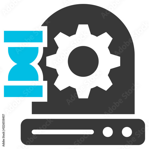 Incubation Glyph Blue Grey Icon