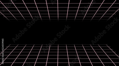 pink color nostalgic retro synthase looping grid motion graphic animation , neon grid background, ,abstract background with lines photo