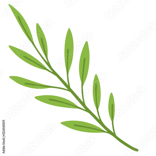 LEAF GREEN DOODLE HANDDRAWN