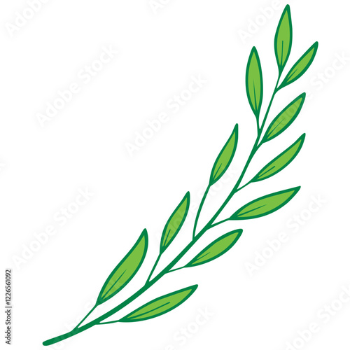 LEAF GREEN DOODLE HANDDRAWN