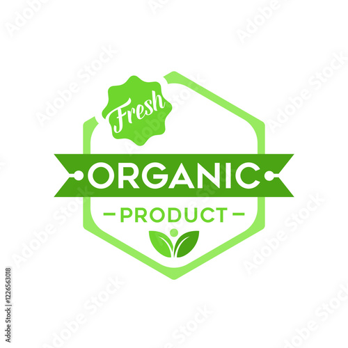 Organic Product Lables Vector