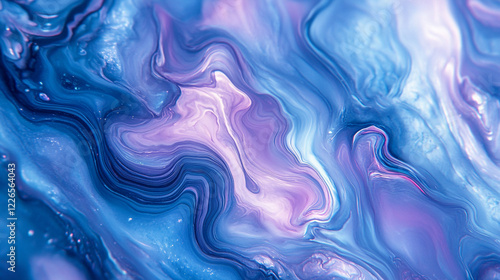 Wallpaper Mural Abstract Fluid Art Painting Blue Purple Swirls Texture Background Design Modern Decorative Image Mix Torontodigital.ca