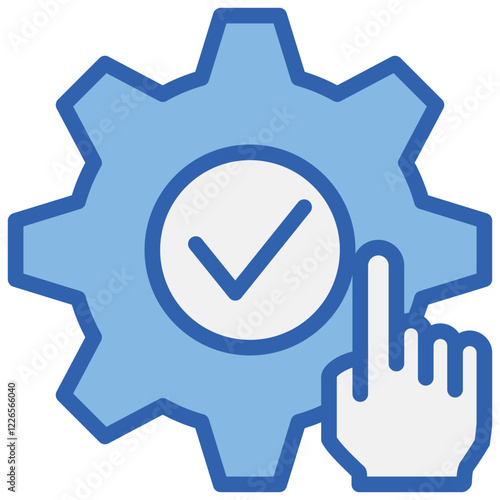 Usability Blue White Icon