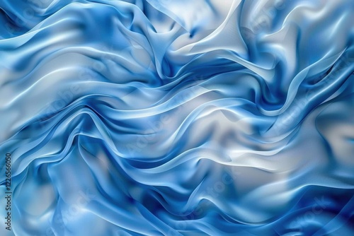 Wallpaper Mural Elegant blue silk fabric waves for background design and decoration Torontodigital.ca