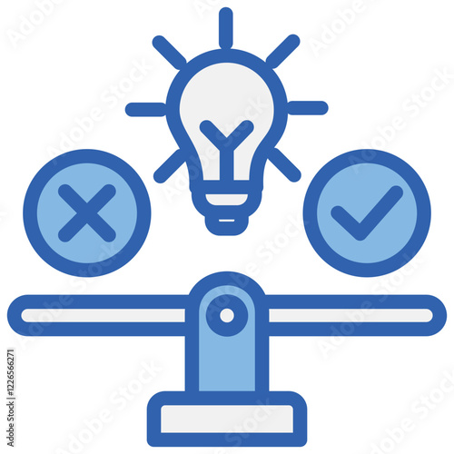 Feasibility Blue White Icon