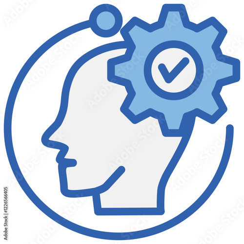 Initiative Blue White Icon