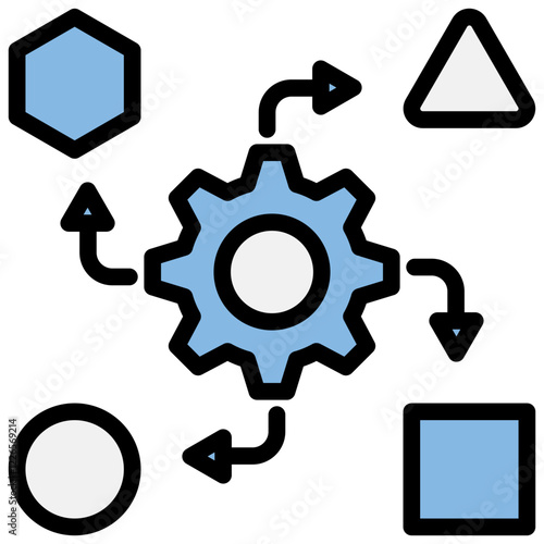 Adaptability Blue Black Icon