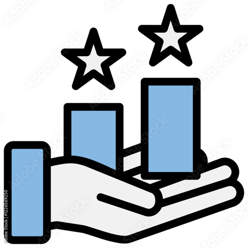 Competitiveness Blue Black Icon