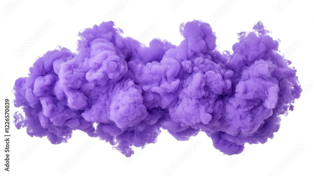 Fototapeta premium Majestic Purple Smoke Cloud Wreathing in Air, Creating Ethereal Atmosphere and Beautiful Visual Effects for Various Creative Projects