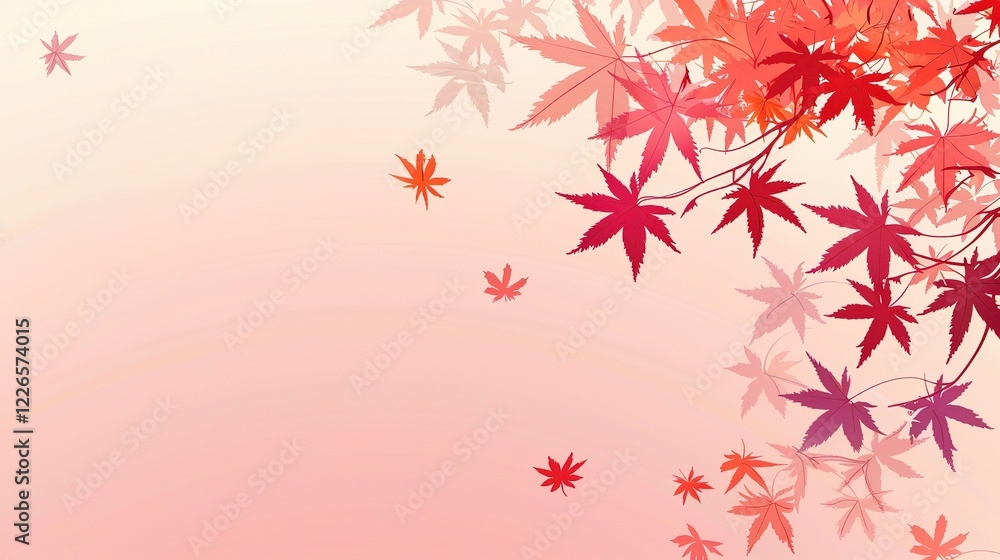 A captivating autumn - themed background featuring a magnificent maple tree. The tree stands tall with its branches adorned with vividly colored maple leaves A captivating autumn - themed background featuring a magnificent maple tree. The tree stands tall with its branches adorned with vividly colored maple leaves