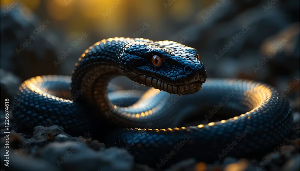 Black Snake in Golden Light Wildlife Photography Black Snake in Golden Light Wildlife Photography
