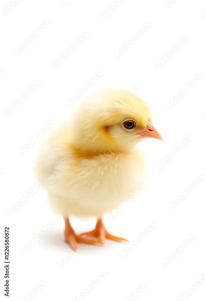 Fluffy Yellow Chickling: A Delicate, Soft Portrait Fluffy Yellow Chickling: A Delicate, Soft Portrait