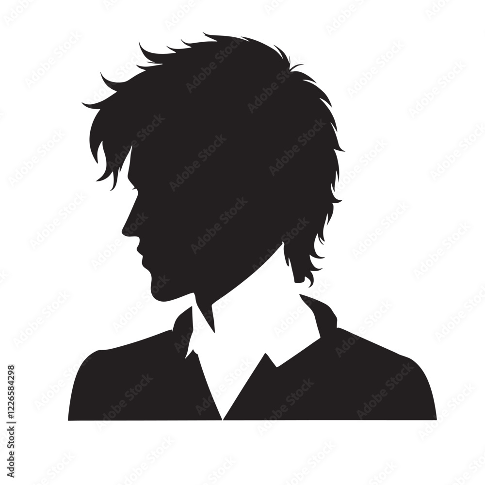 silhouette of a person on white background 