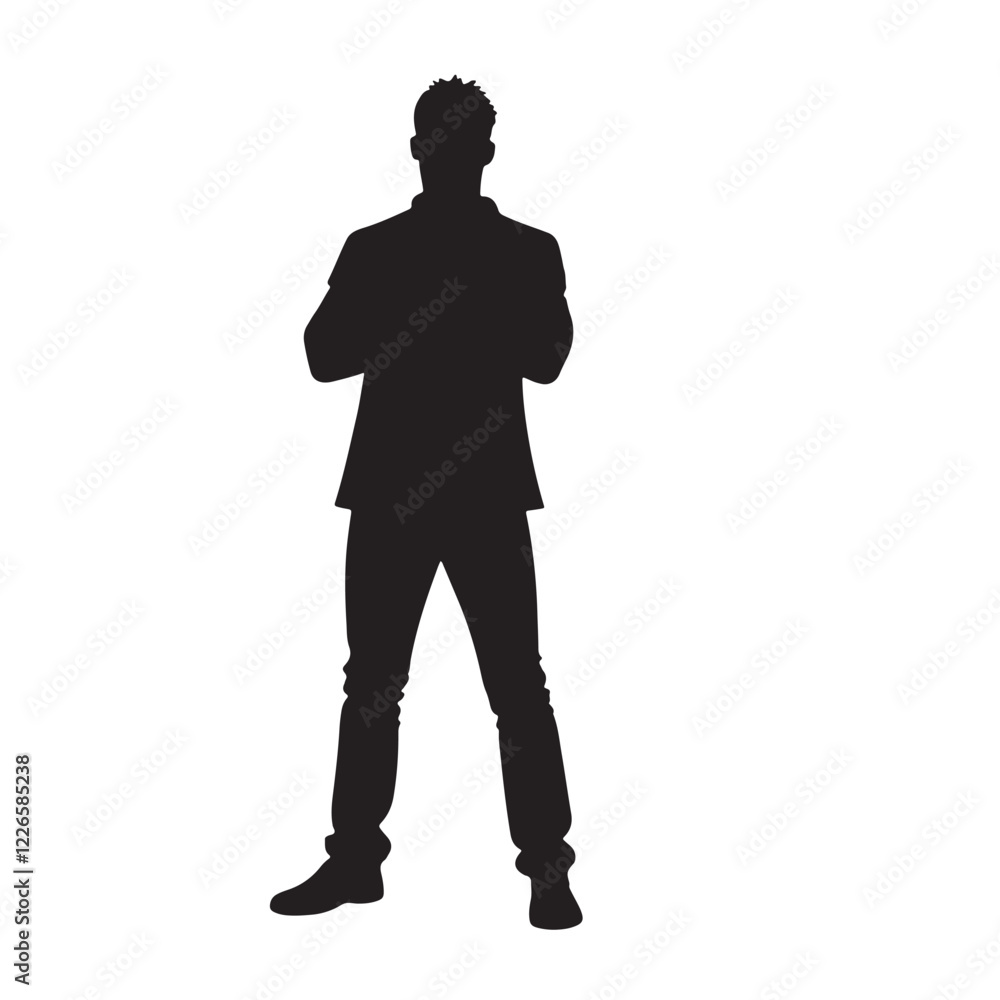 Fototapeta premium silhouettes of people on white background 