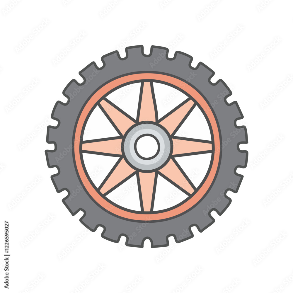 Wheel icon. Vector illustration. Wheel icon. Vector illustration.