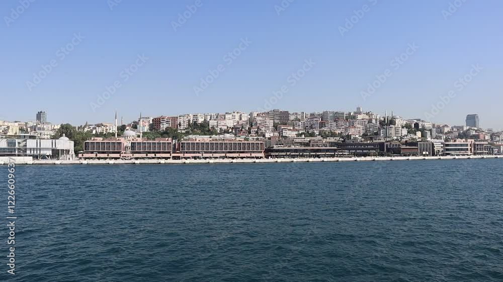 Istanbul city view from Bosphorus on the ferry Istanbul city view from Bosphorus on the ferry