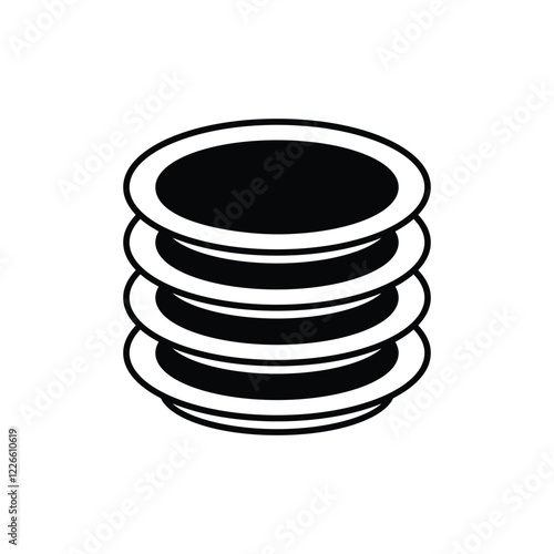 Dinner plates icon design